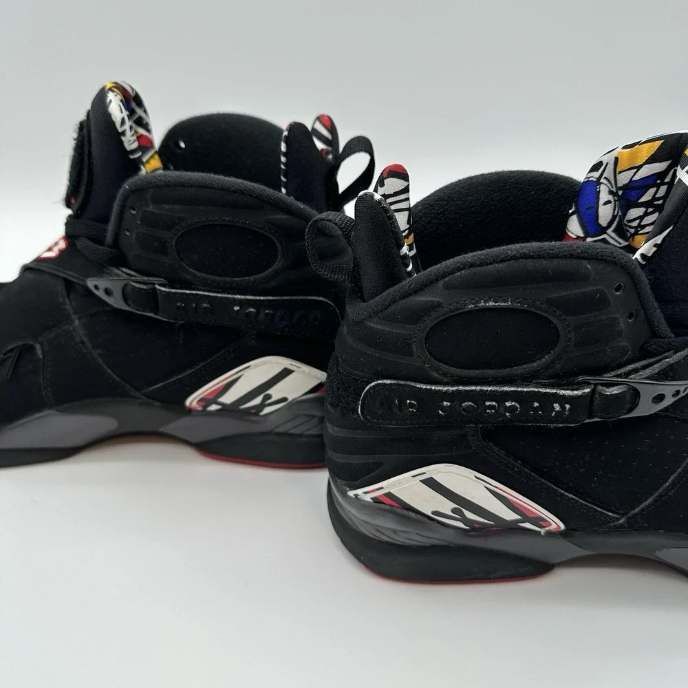 Nike Air Jordan 8 Retro 2013 Playoffs Mens Black Red Sneakers 305381-061 Size 9